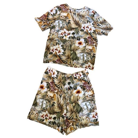 Vintage Carroll Reed Short and Shirt Matching Set Size Large - Picture 13 of 13